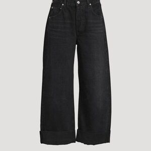 Citizens of Humanity Black Wide-Leg Jeans
